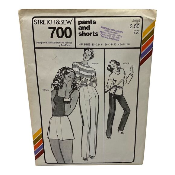 1979 Stretch and Sew Pants And Shorts Design Patterns by Ann Person - Picture 1 of 9